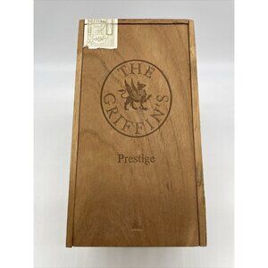 The Griffin's Prestige Empty Wood Cigar Box With Top Dominican Republic Made